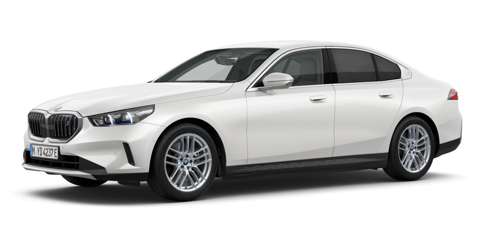 BMW i5 eDrive40 Limousine in Weiß von vorne BMW i5 eDrive40 Limousine in Weiß von vorne