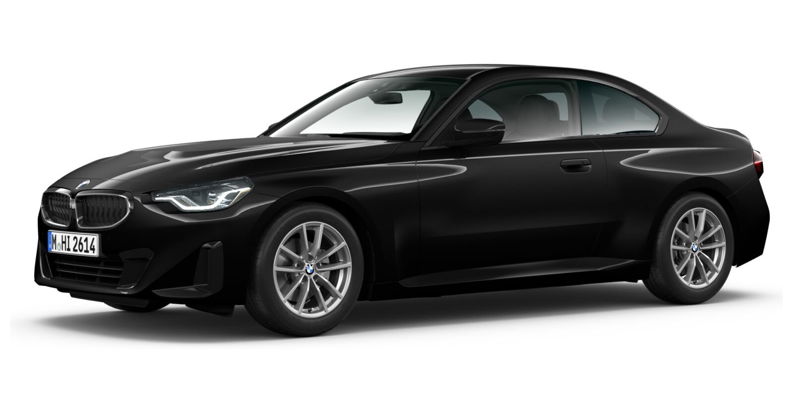 BMW BMW 2er in Schwarz von vorne BMW BMW 2er in Schwarz von vorne