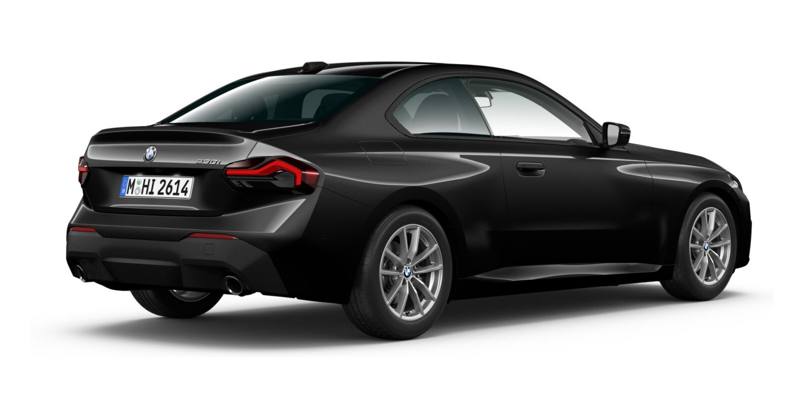 BMW BMW 2er in Schwarz von hinten BMW BMW 2er in Schwarz von hinten