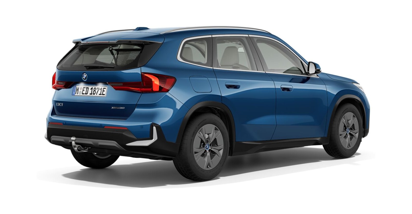 BMW BMW I in Blau von hinten BMW BMW I in Blau von hinten