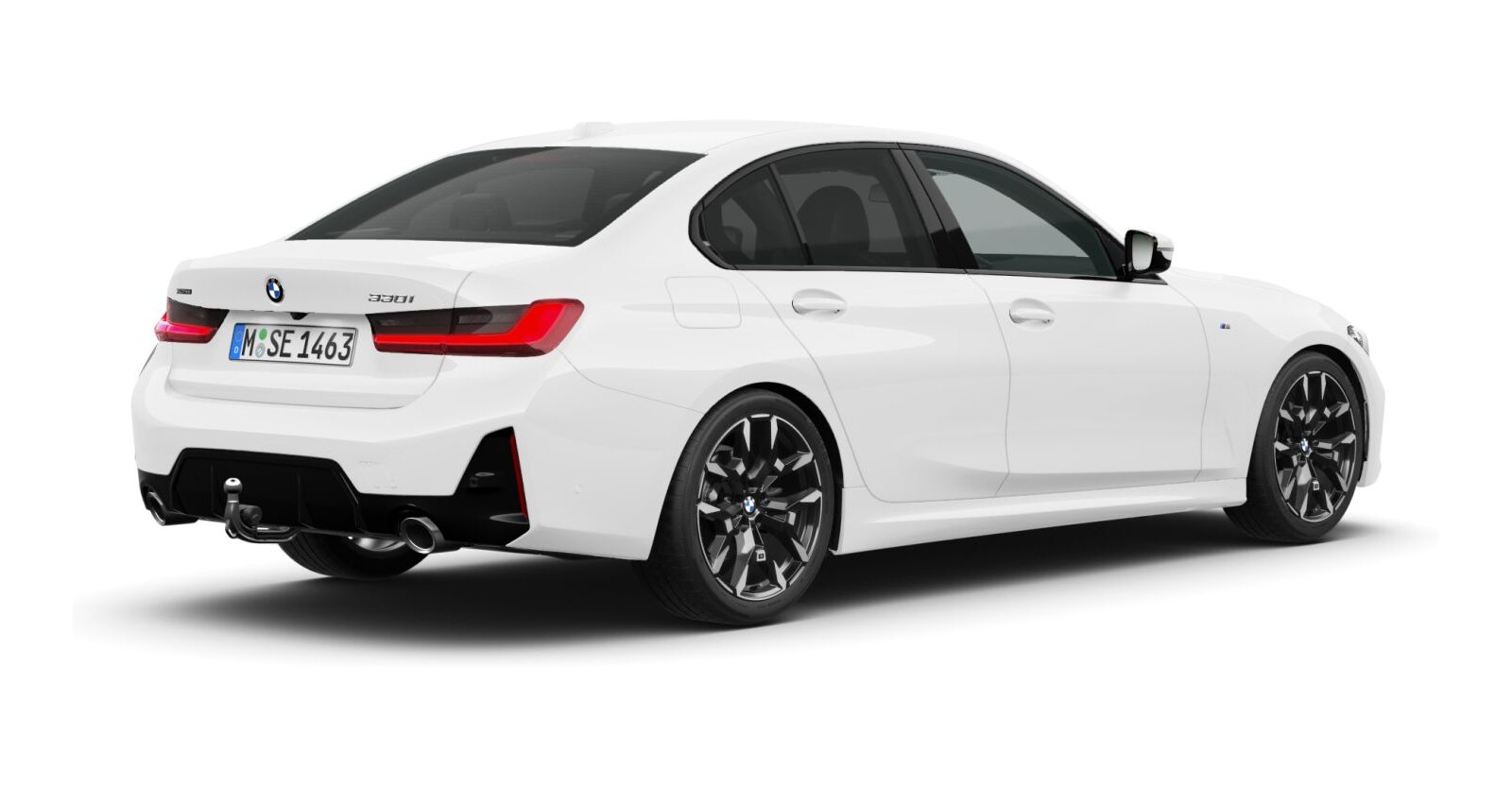BMW BMW 3er in Weiß von hinten
