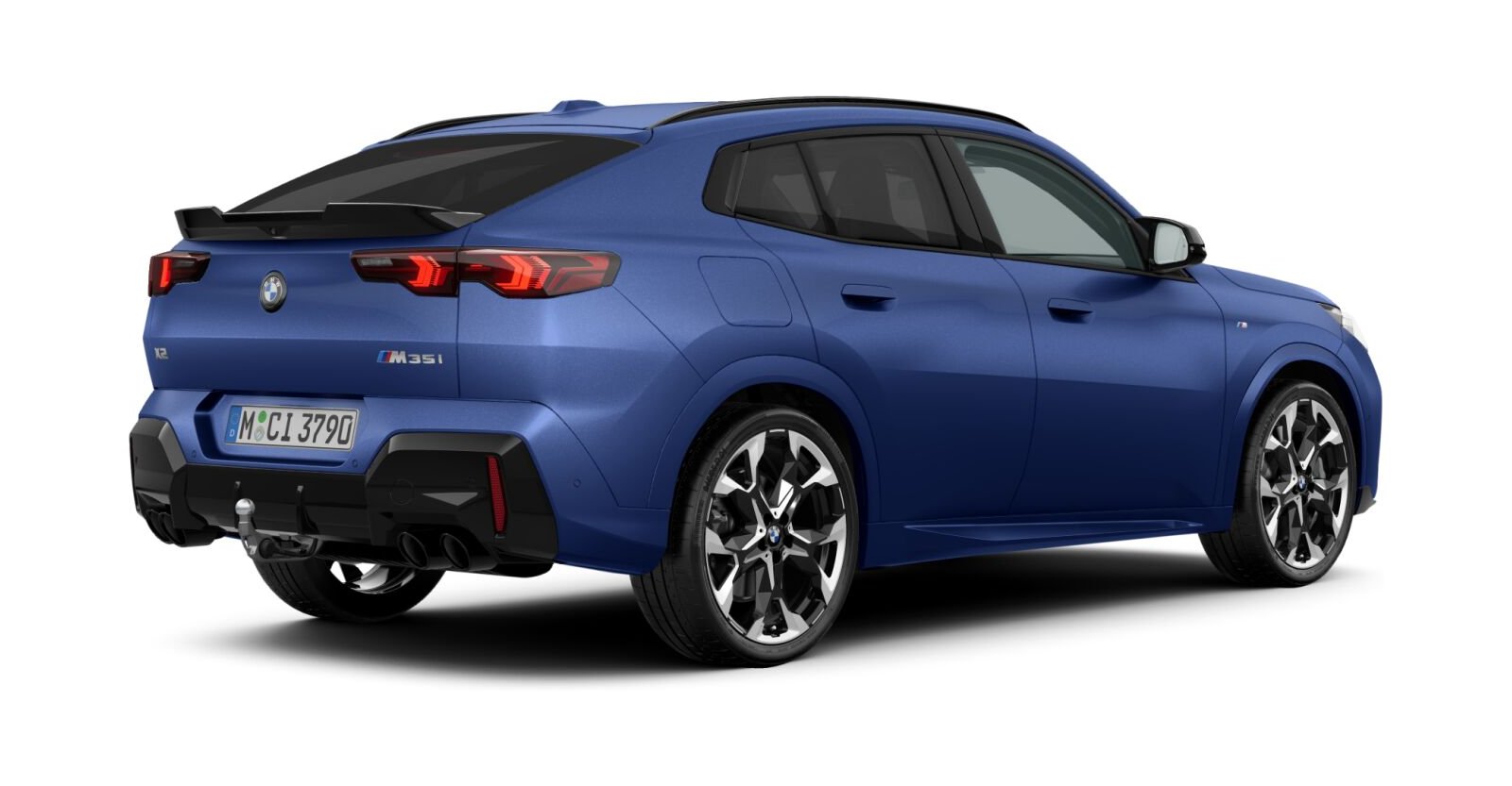 BMW BMW X in Blau von hinten BMW BMW X in Blau von hinten