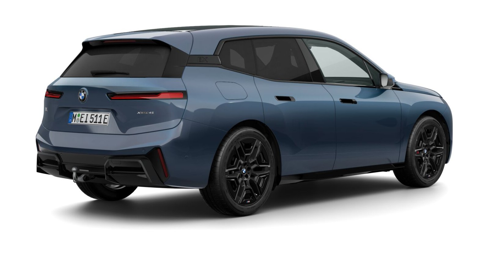 BMW BMW I in Blau von hinten