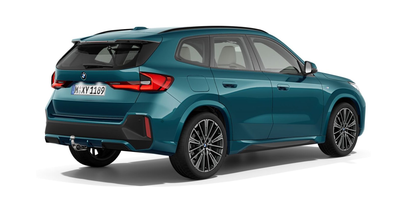 BMW BMW X in Blau von hinten BMW BMW X in Blau von hinten