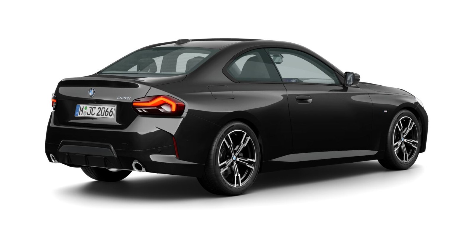 BMW BMW 2er in Schwarz von hinten