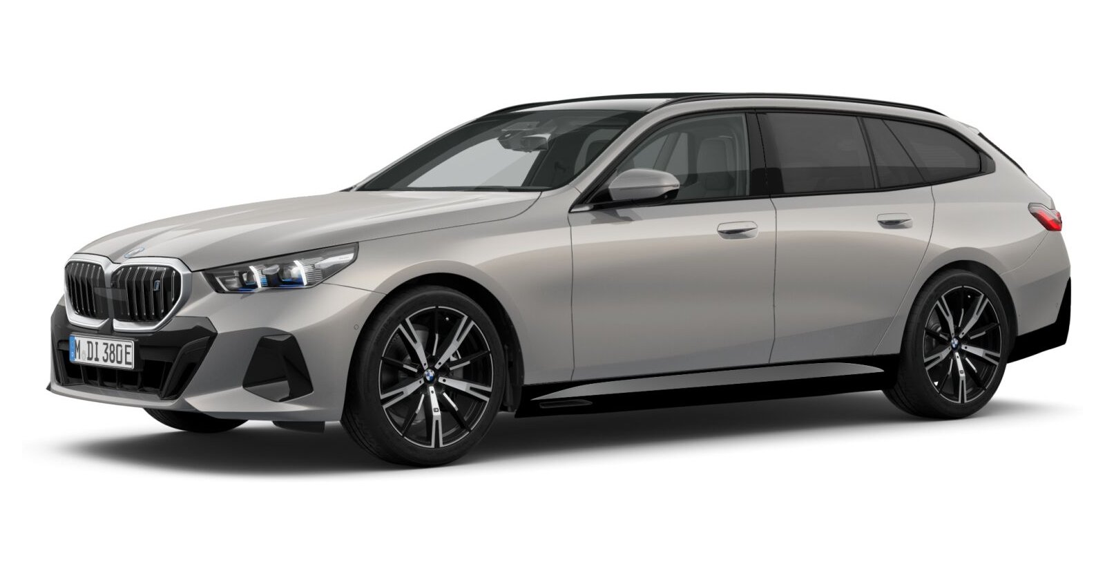 BMW i5 xDrive40 Touring in Grau von vorne