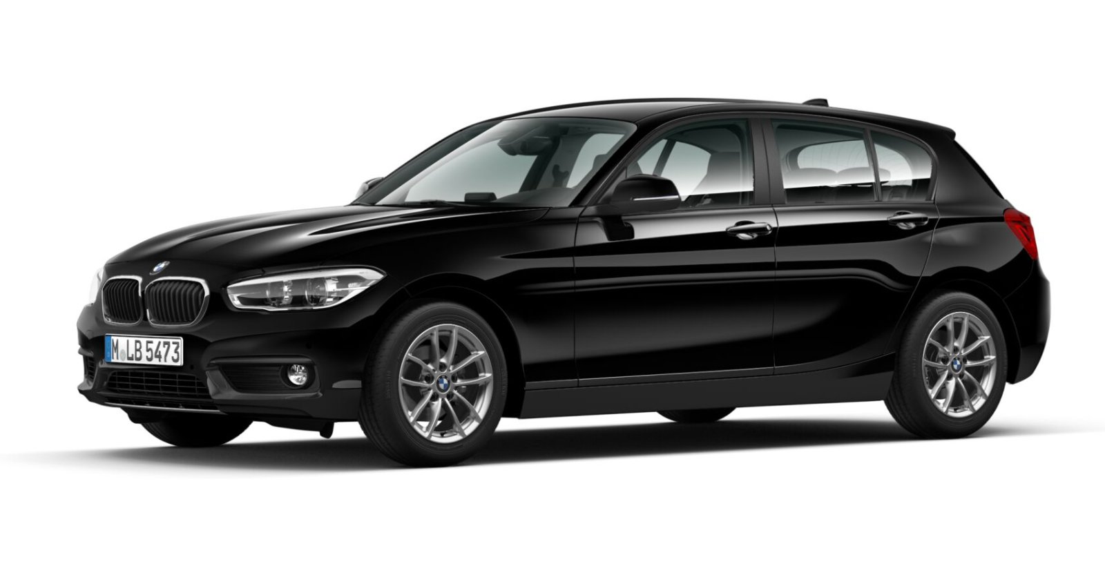BMW BMW 1er in Schwarz von vorne BMW BMW 1er in Schwarz von vorne
