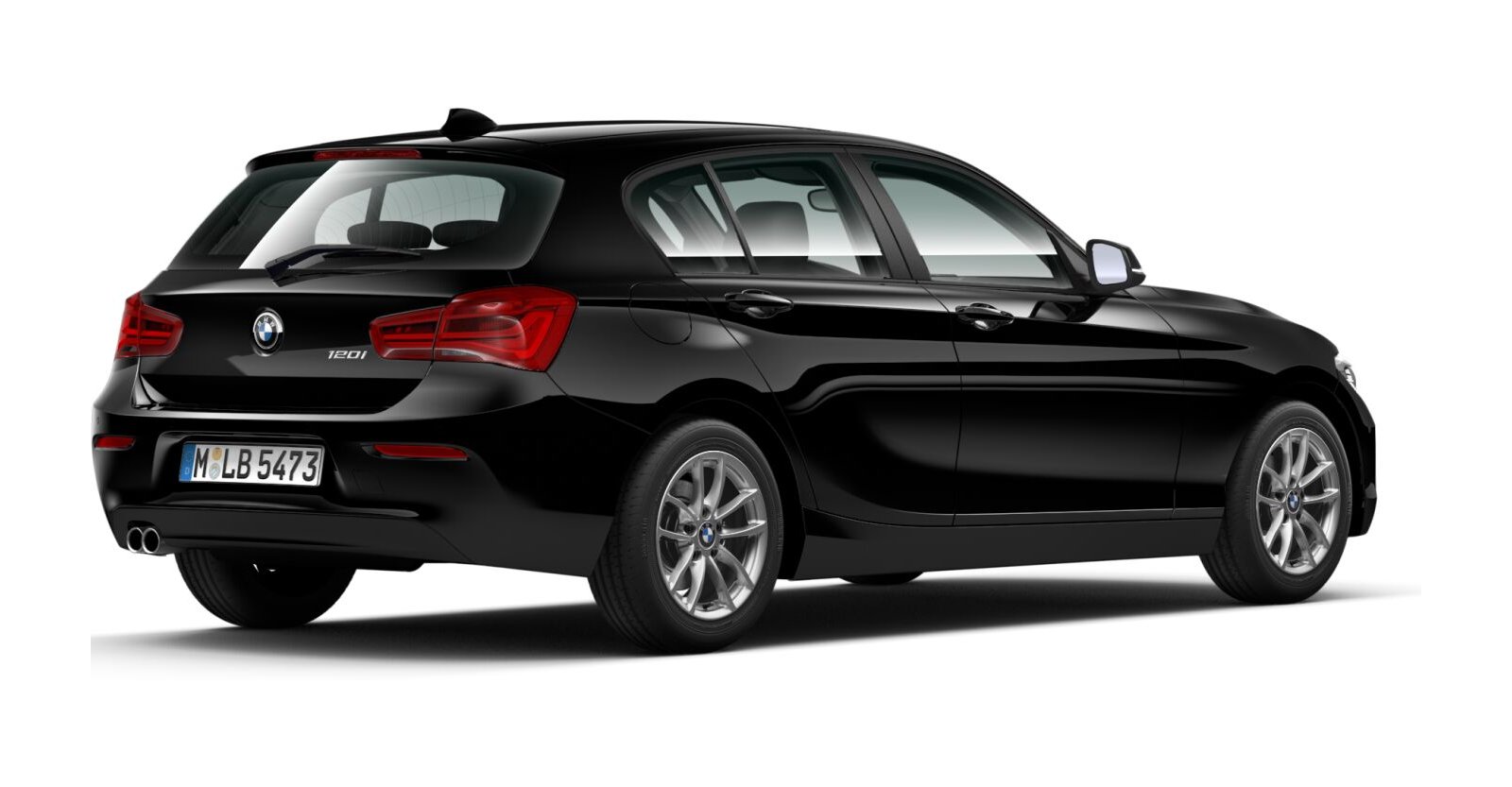 BMW BMW 1er in Schwarz von hinten BMW BMW 1er in Schwarz von hinten