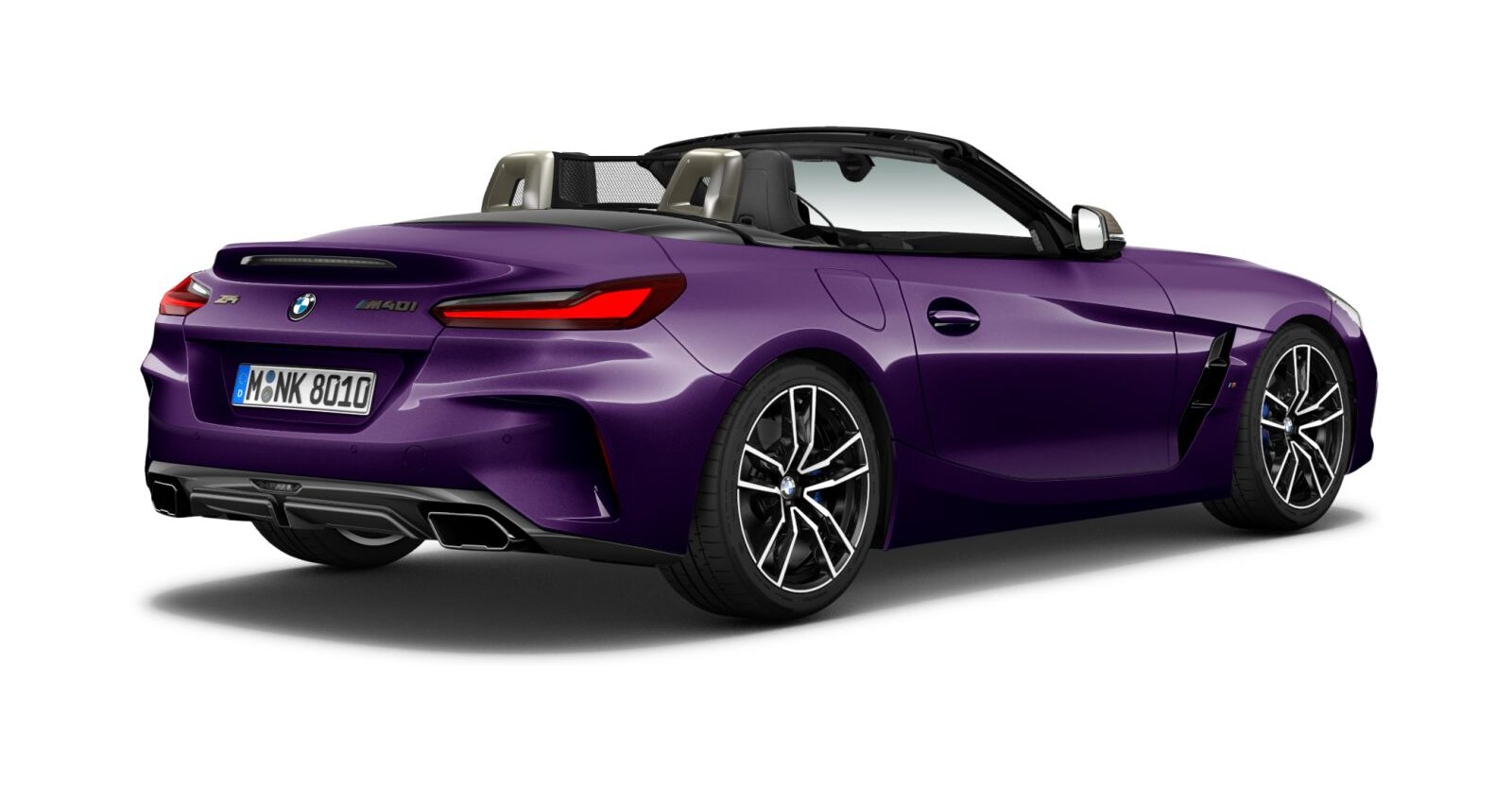 BMW BMW Z in Lila von hinten BMW BMW Z in Lila von hinten