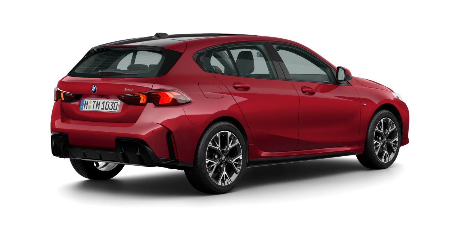 BMW BMW 1er in Rot von hinten BMW BMW 1er in Rot von hinten