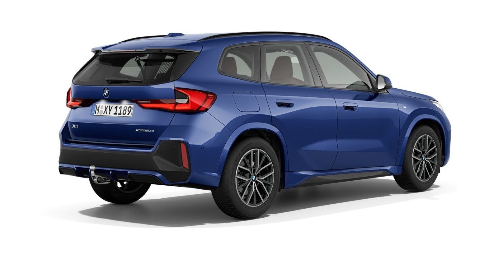 BMW BMW X in Blau von hinten BMW BMW X in Blau von hinten