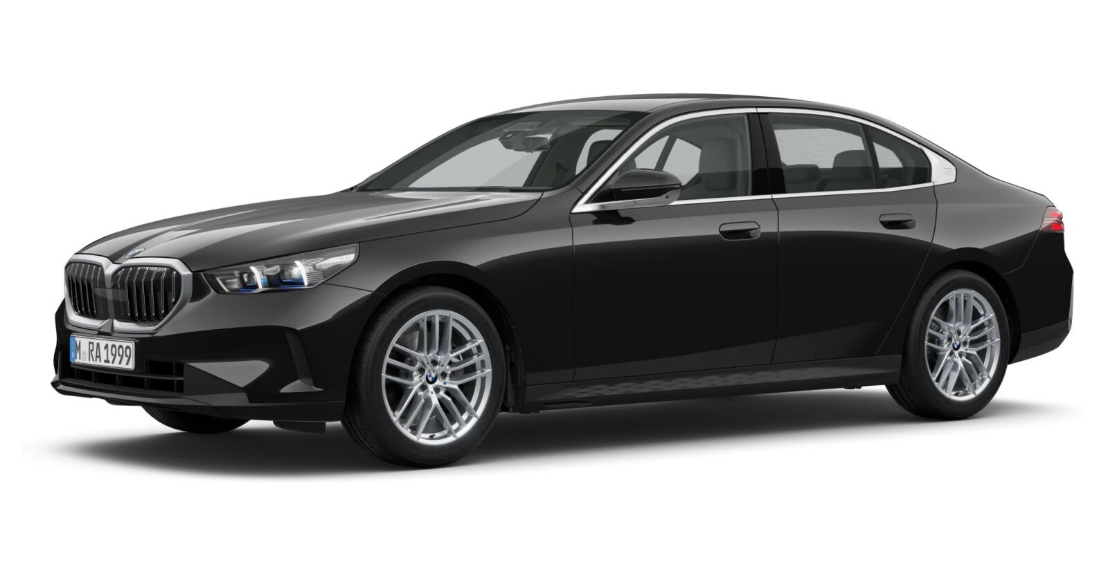 BMW BMW 5er in Schwarz von vorne