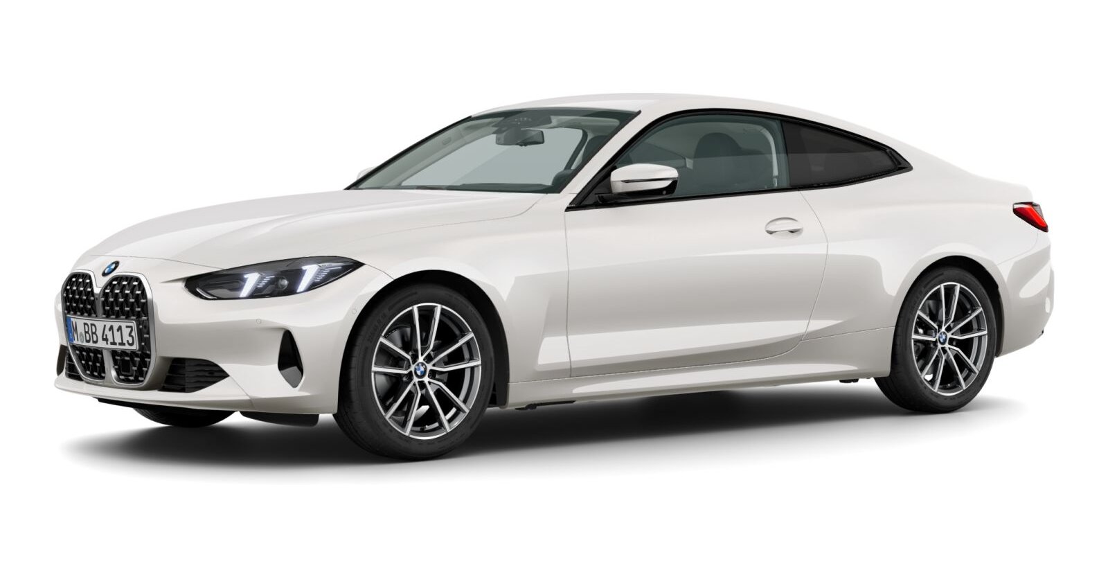 BMW 420i Coupé in Weiß von vorne