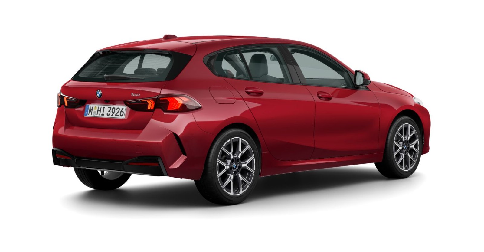 BMW BMW 1er in Rot von hinten BMW BMW 1er in Rot von hinten