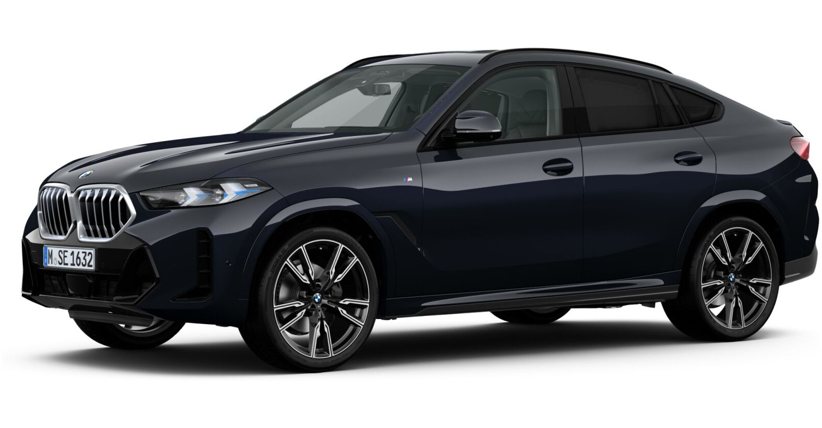 BMW X6 xDrive40d in Schwarz von vorne BMW X6 xDrive40d in Schwarz von vorne