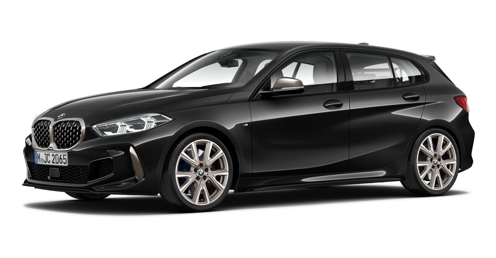 BMW BMW 1er in Schwarz von vorne BMW BMW 1er in Schwarz von vorne