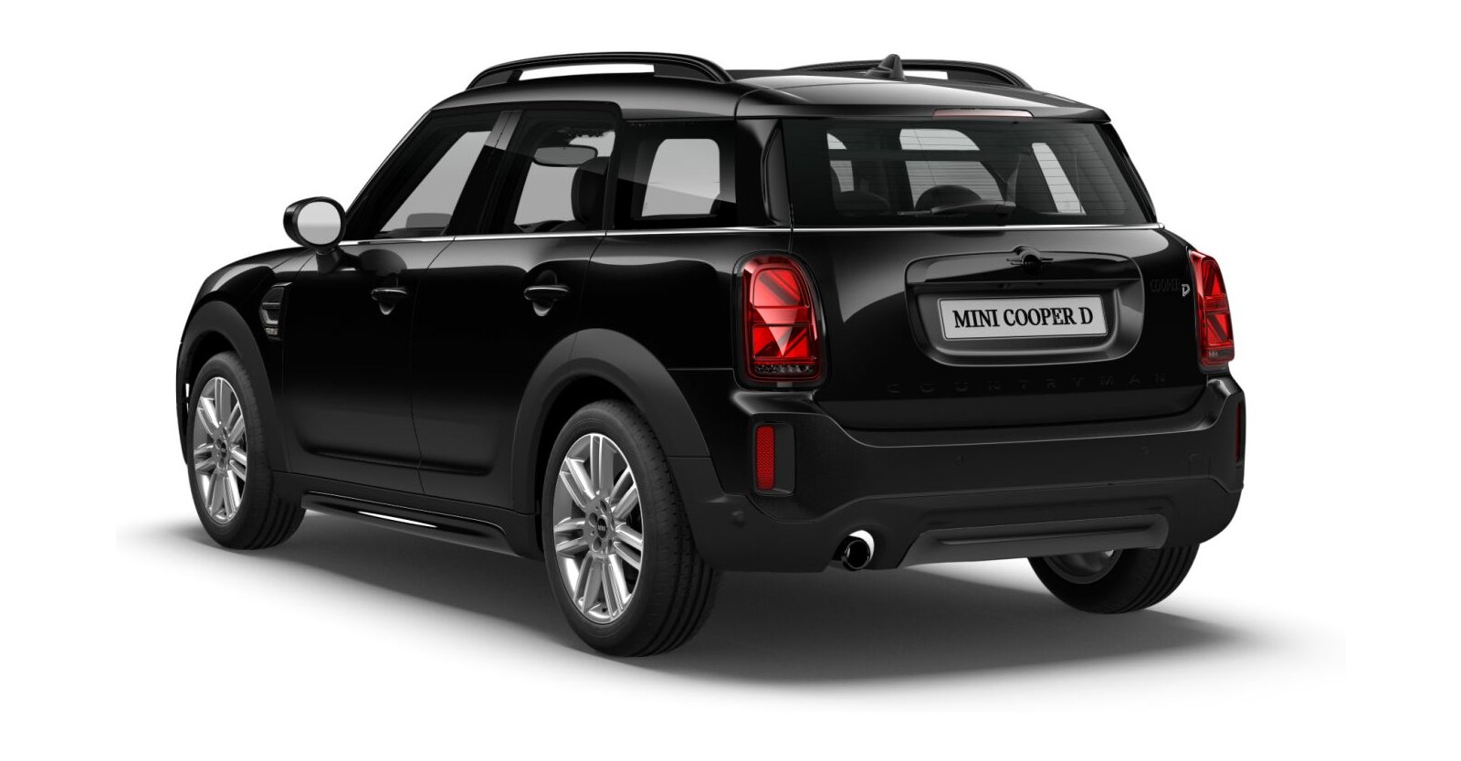 MINI MINI Countryman in Schwarz von hinten MINI MINI Countryman in Schwarz von hinten