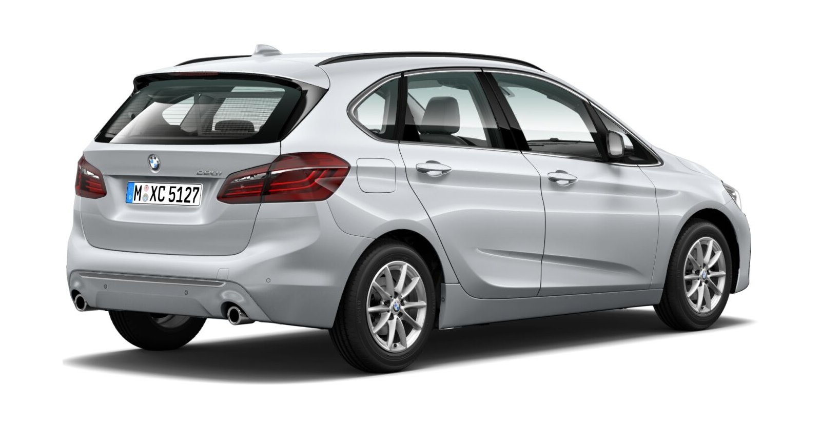 BMW BMW 2er in Silber von hinten BMW BMW 2er in Silber von hinten