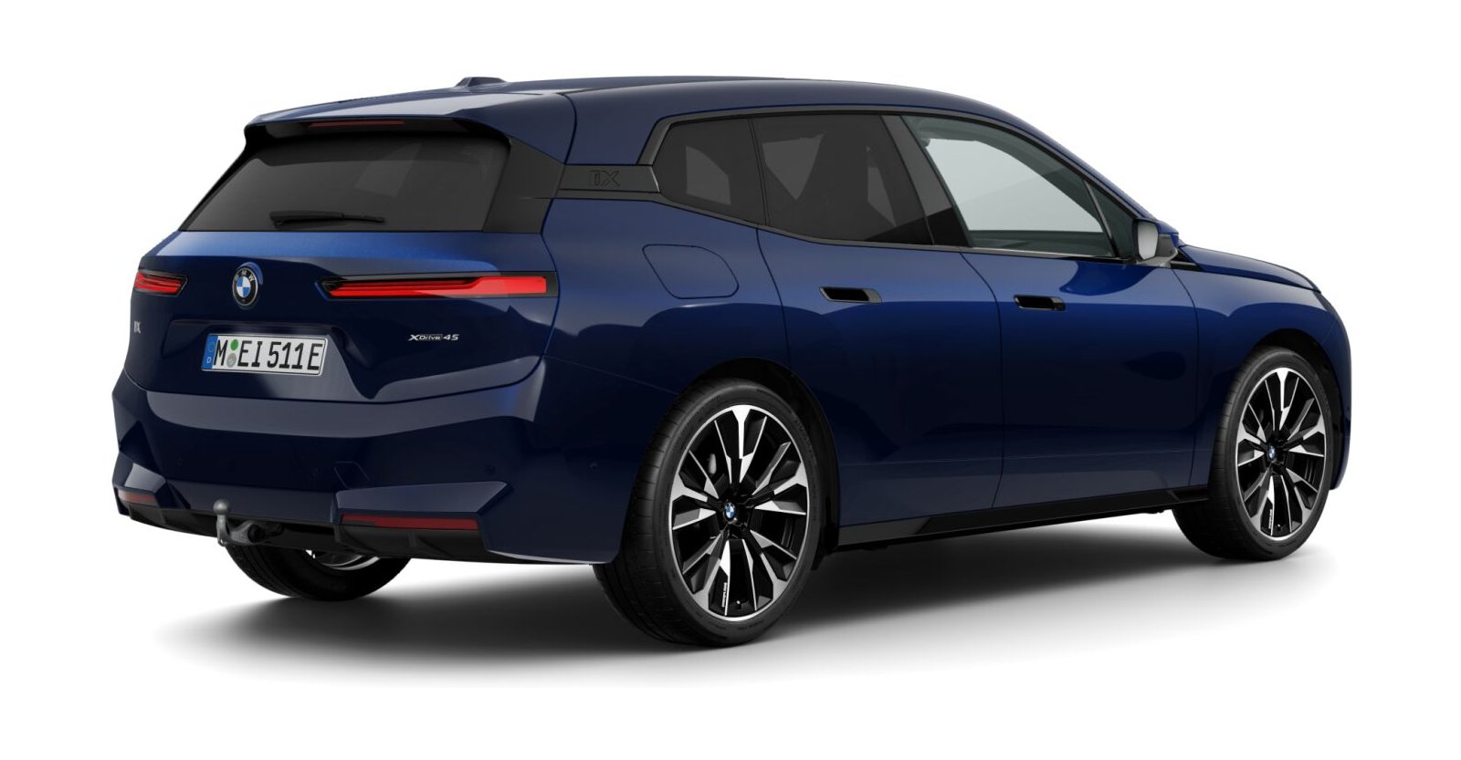 BMW BMW I in Blau von hinten