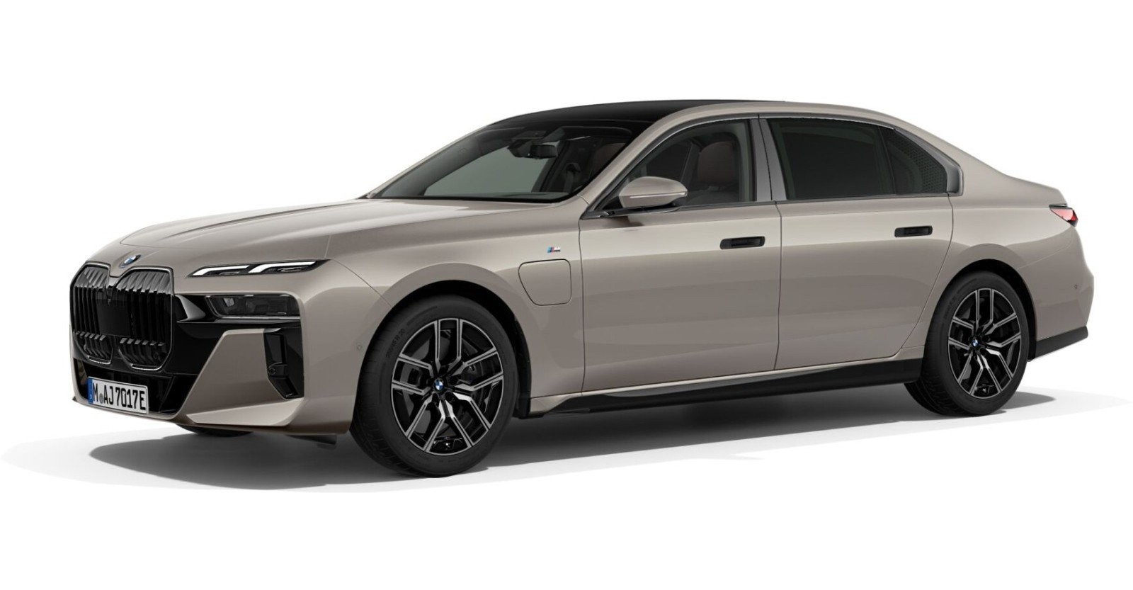 BMW 750e xDrive Limousine in Grau von vorne BMW 750e xDrive Limousine in Grau von vorne