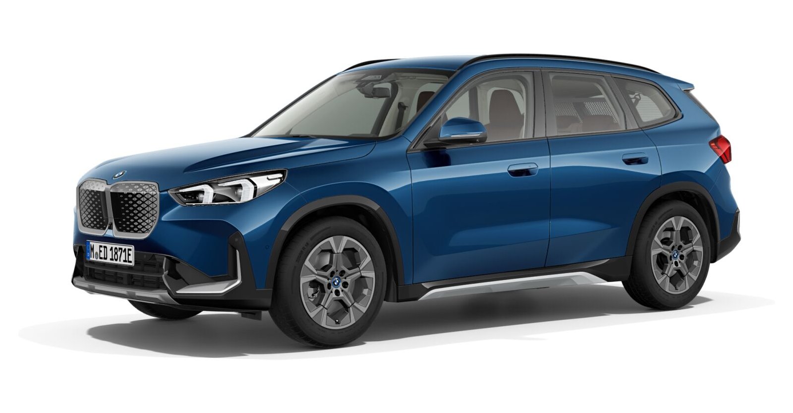 BMW BMW I in Blau von vorne BMW BMW I in Blau von vorne