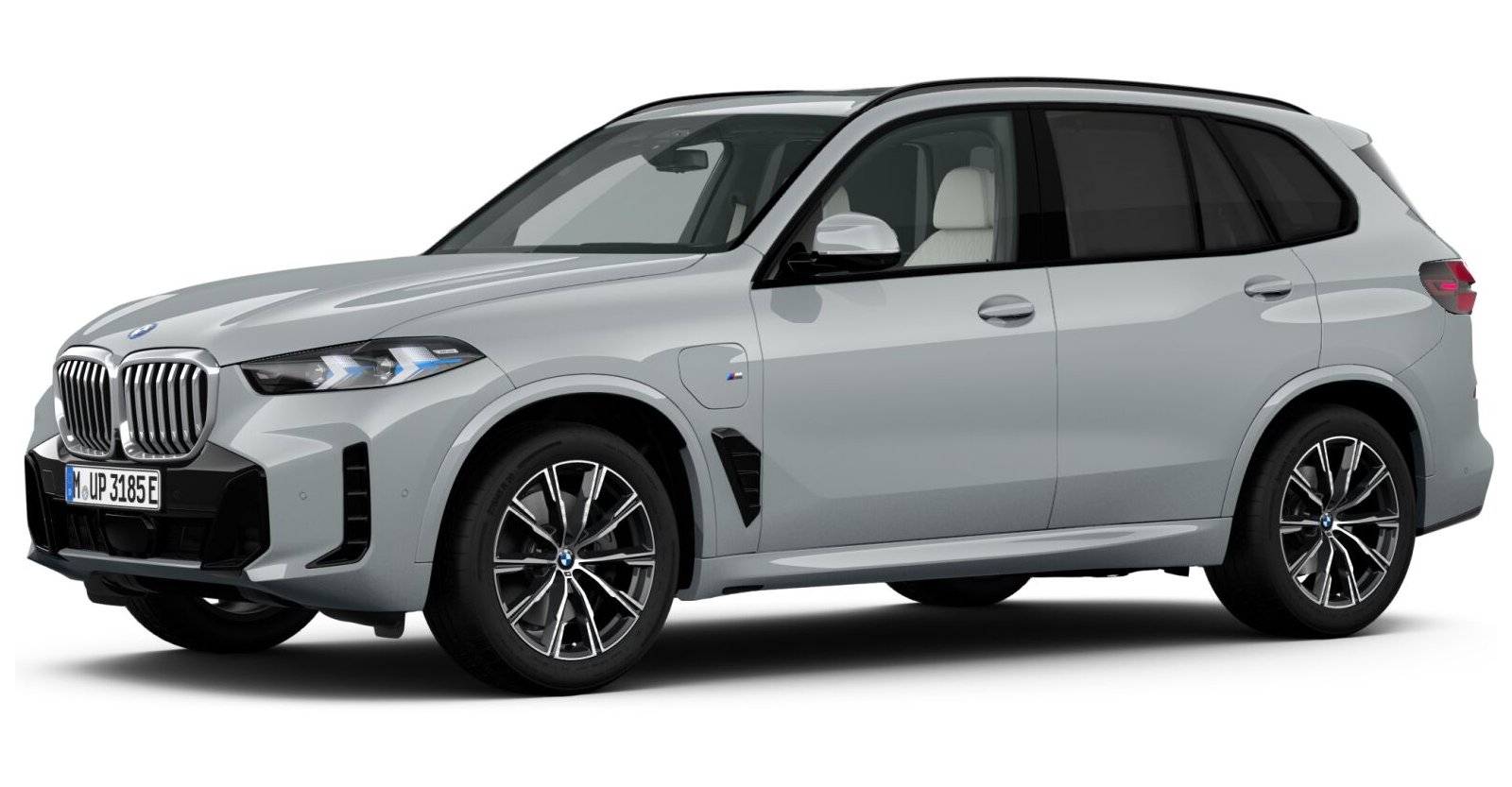 BMW X5 xDrive50e in Grau von vorne
