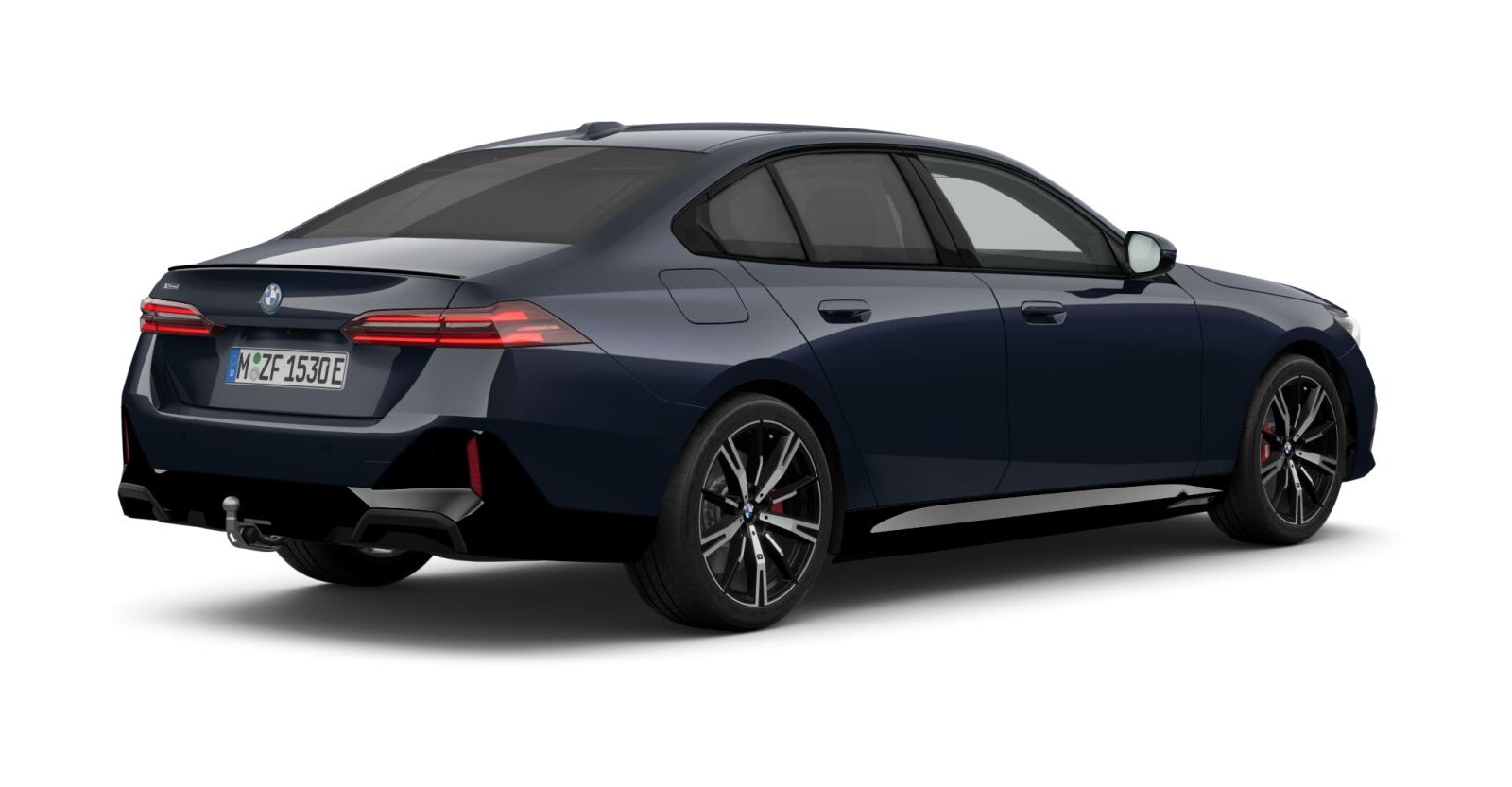 BMW BMW 5er in Schwarz von hinten