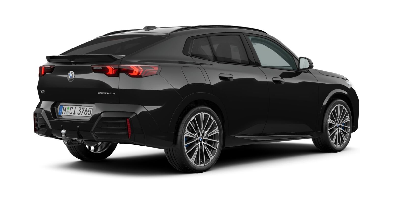 BMW BMW X in Schwarz von hinten