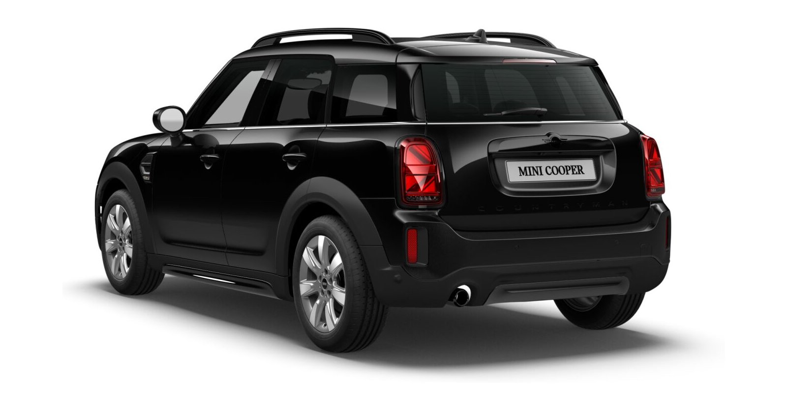 MINI MINI Countryman in Schwarz von hinten MINI MINI Countryman in Schwarz von hinten