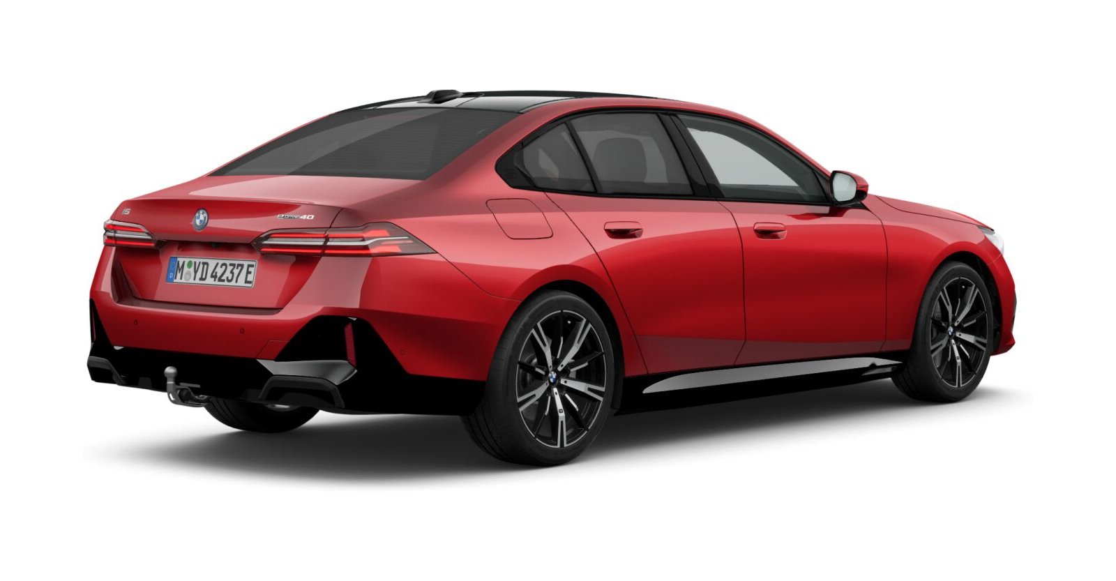 BMW BMW I in Rot von hinten