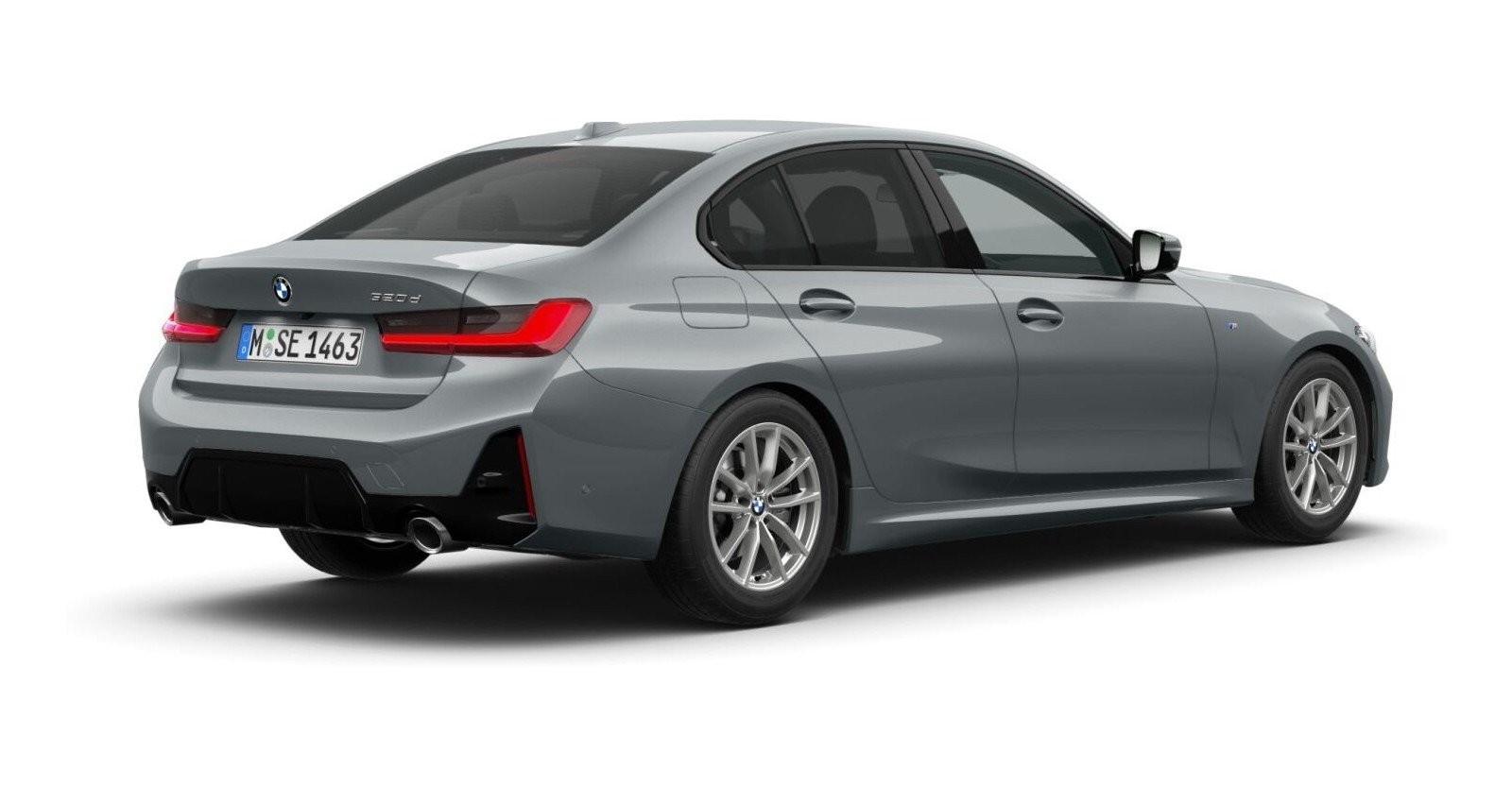 BMW BMW 3er in Grau von hinten BMW BMW 3er in Grau von hinten