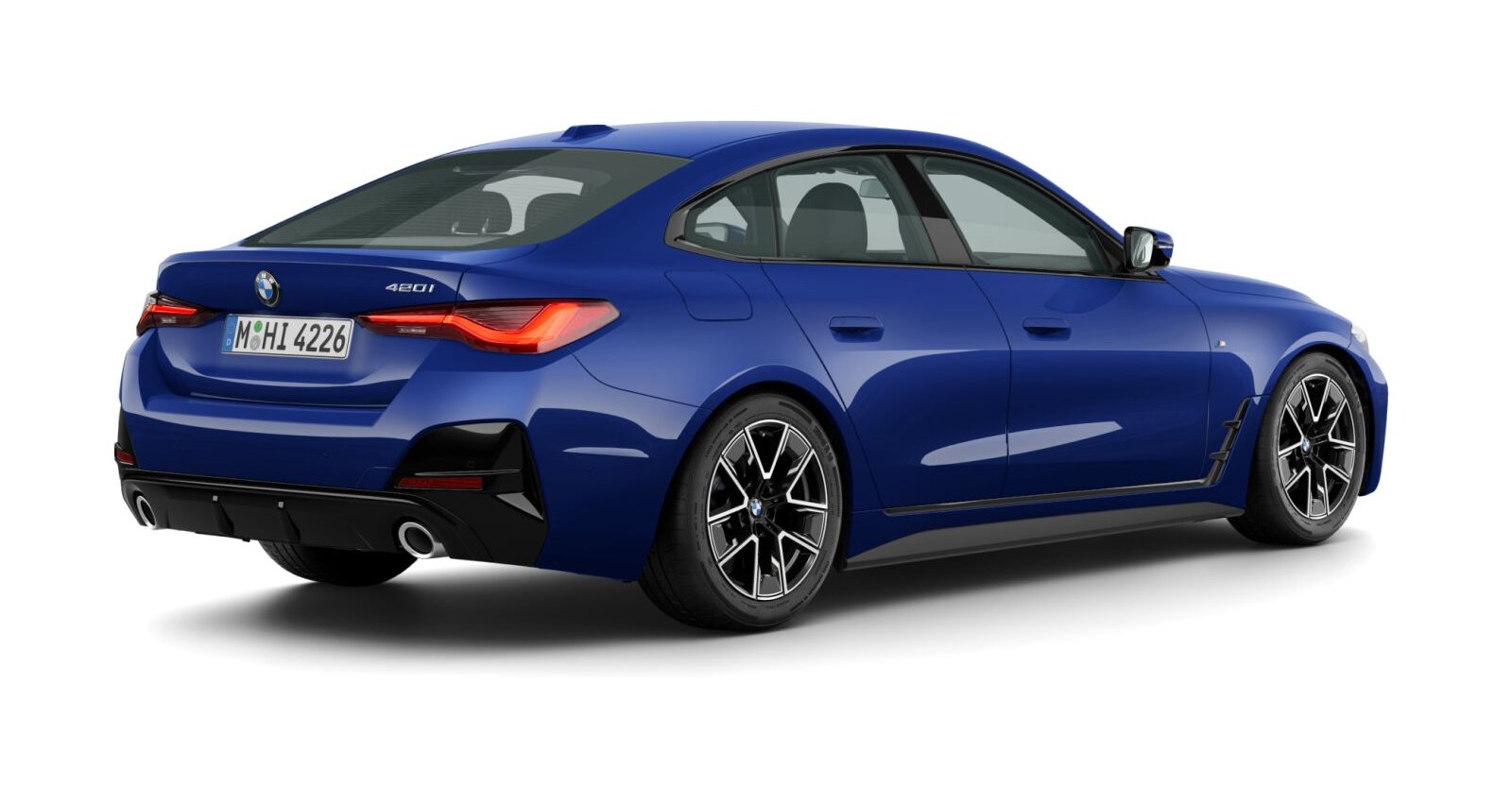 BMW BMW 4er in Blau von hinten