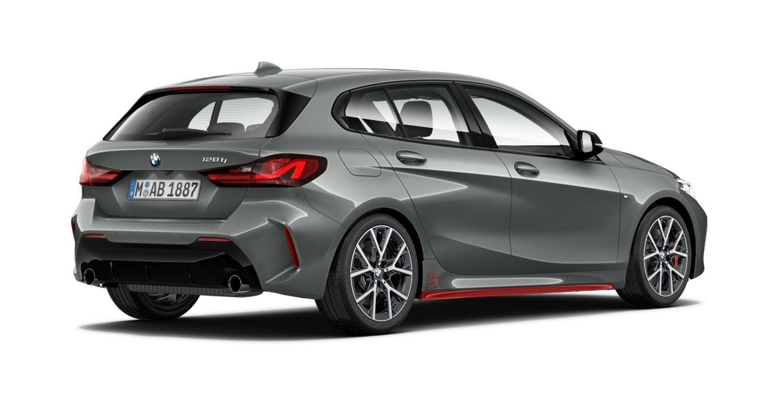 BMW BMW 1er in Grau von hinten
