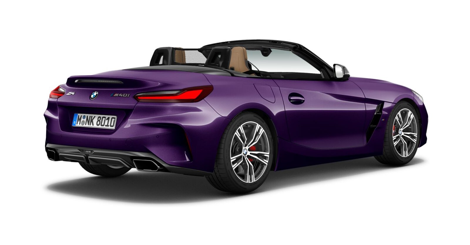 BMW BMW Z in Lila von hinten