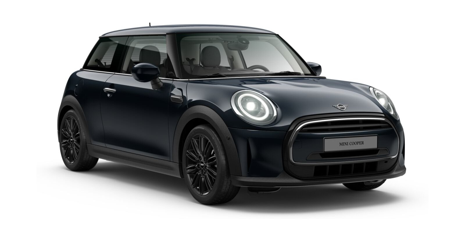MINI Cooper 3-Türer in Schwarz von vorne MINI Cooper 3-Türer in Schwarz von vorne