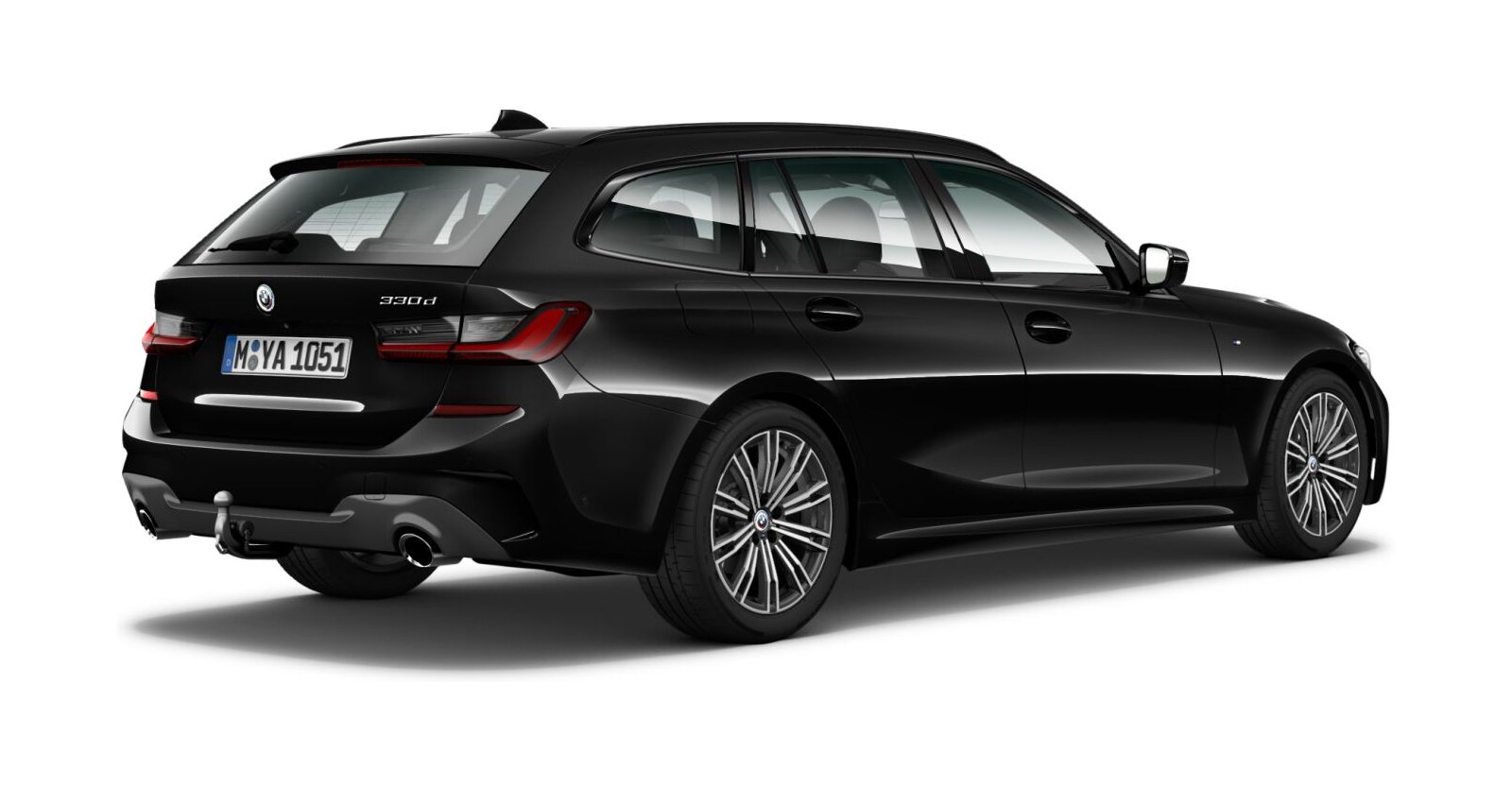 BMW BMW 3er in Schwarz von hinten BMW BMW 3er in Schwarz von hinten