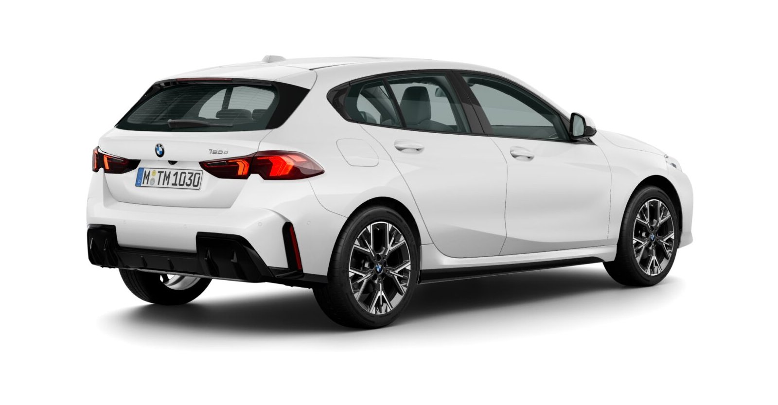 BMW BMW 1er in Weiß von hinten