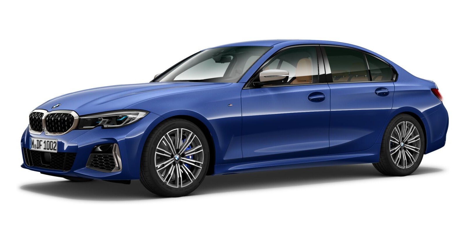 BMW M340i xDrive Limousine in Blau von vorne BMW M340i xDrive Limousine in Blau von vorne