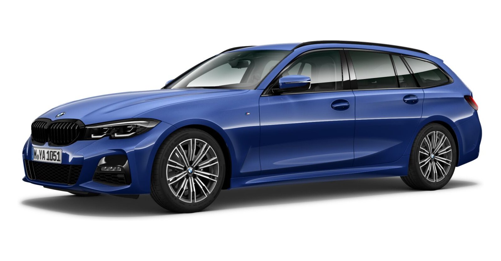 BMW BMW 3er in Blau von vorne BMW BMW 3er in Blau von vorne