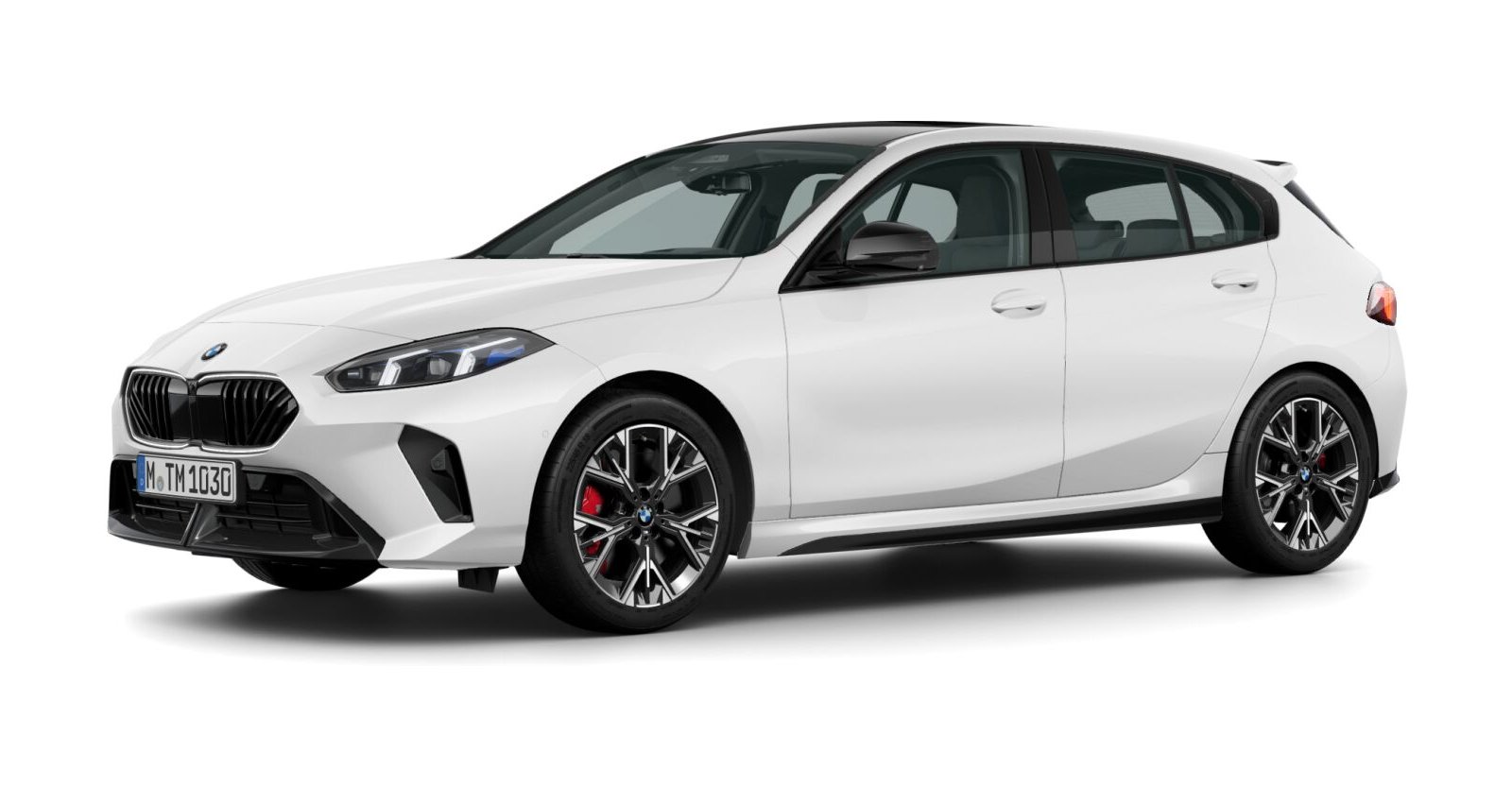 BMW 120d in Weiß von vorne