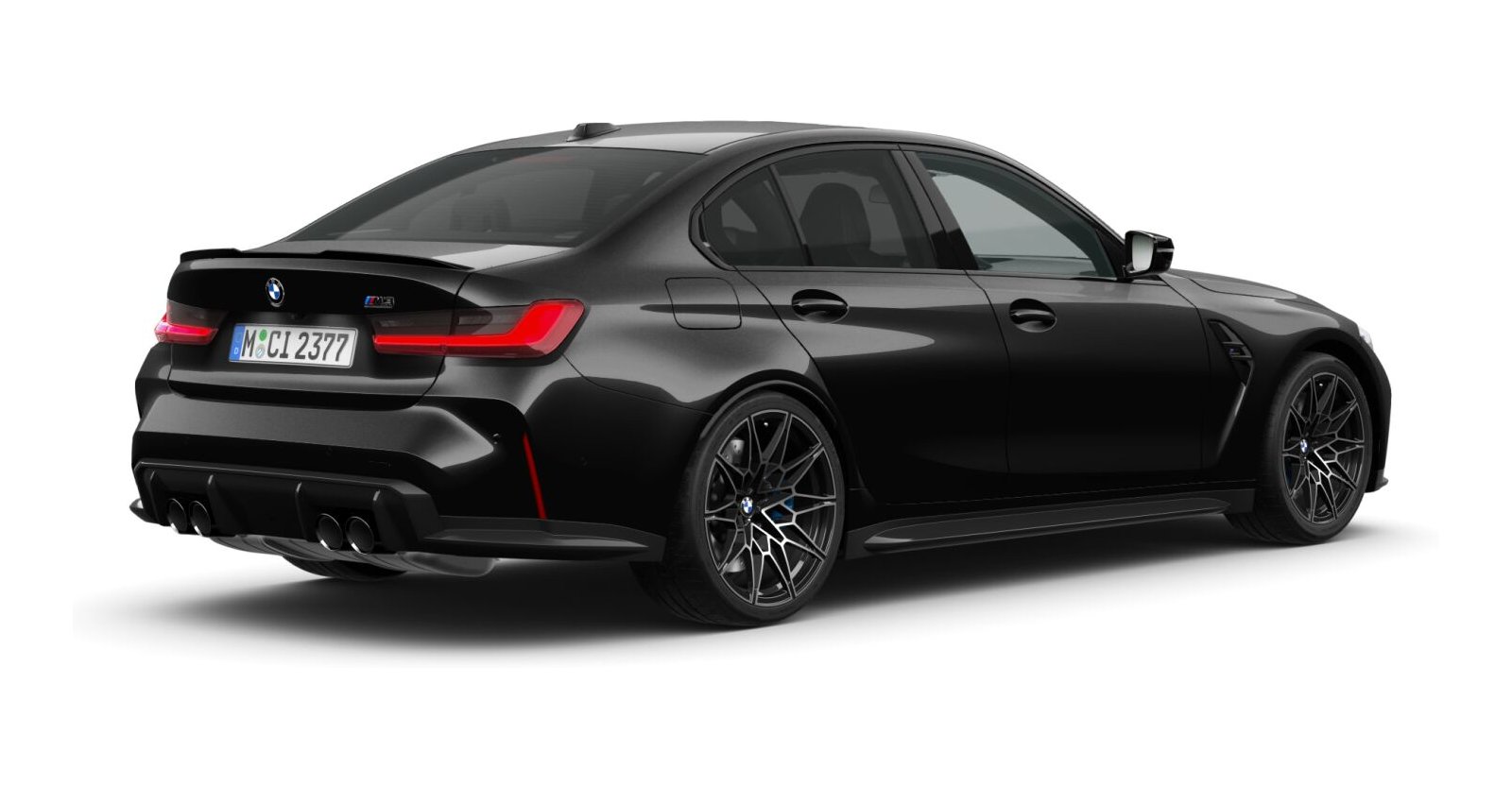 BMW BMW M in Schwarz von hinten
