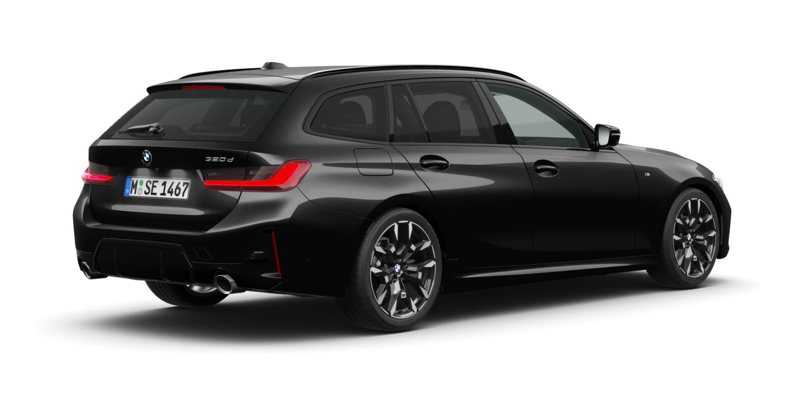 BMW BMW 3er in Schwarz von hinten BMW BMW 3er in Schwarz von hinten