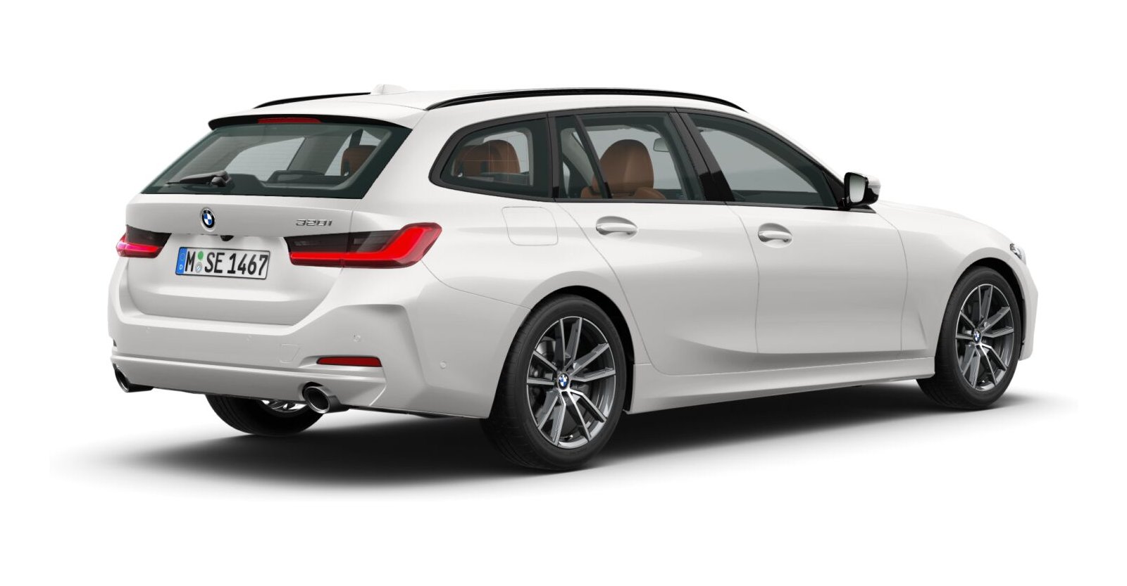 BMW BMW 3er in Weiß von hinten BMW BMW 3er in Weiß von hinten