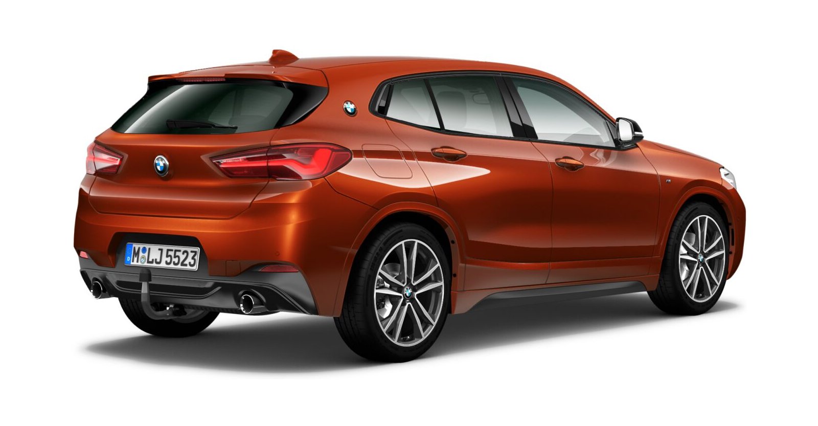 BMW BMW X in Orange von hinten