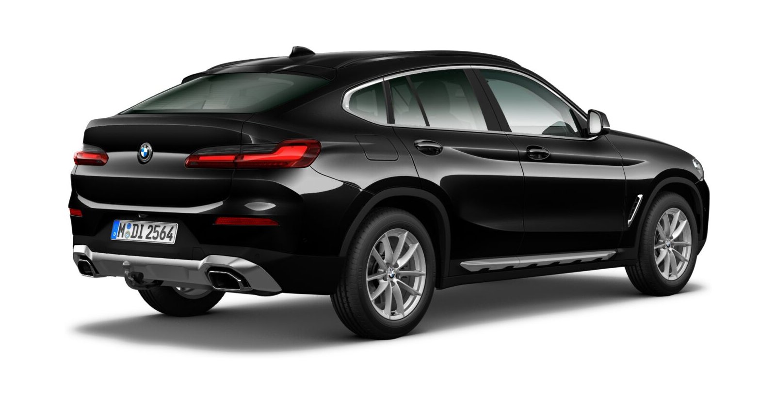 BMW BMW X in Schwarz von hinten