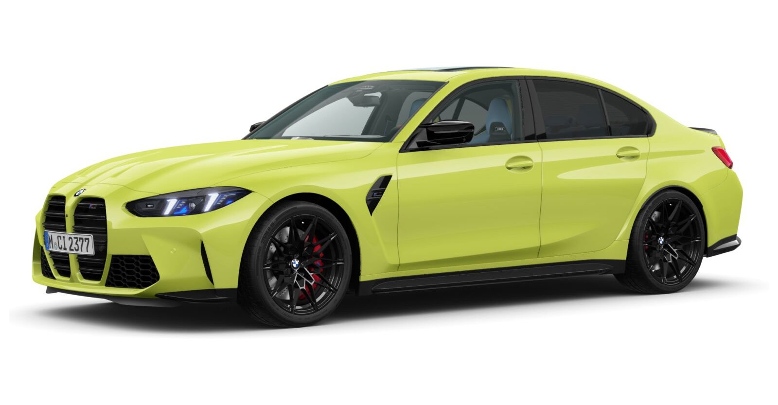 BMW BMW M in Gelb von vorne BMW BMW M in Gelb von vorne