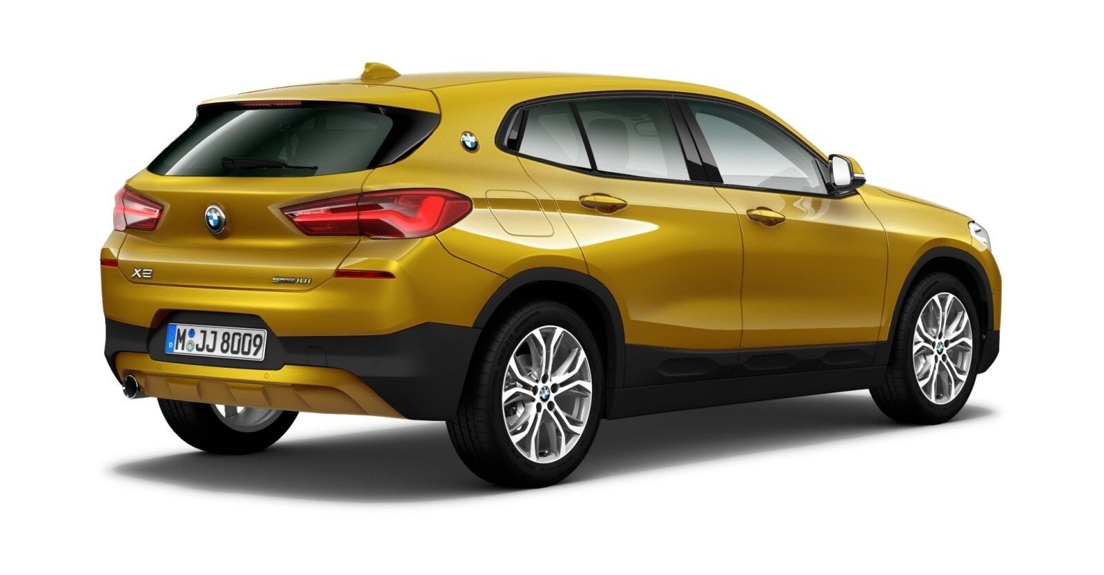 BMW BMW X in Gelb von hinten BMW BMW X in Gelb von hinten