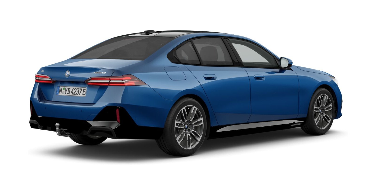 BMW BMW I in Blau von hinten