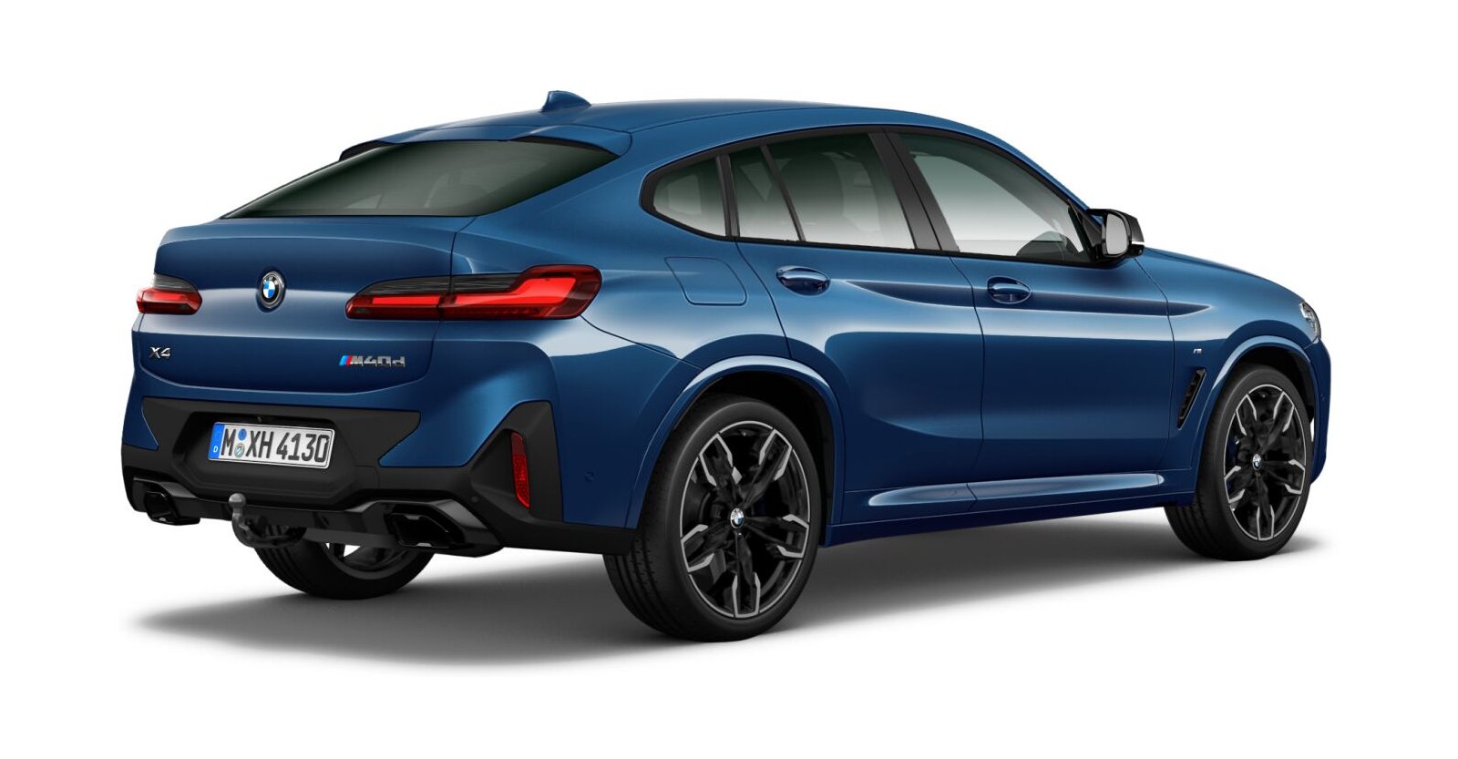 BMW BMW X in Blau von hinten