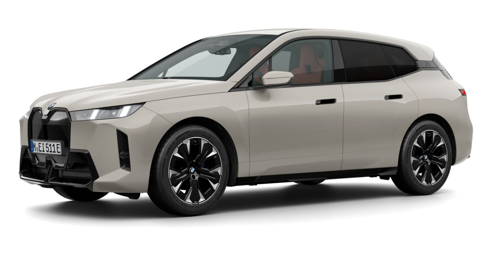 BMW iX xDrive45 in Grau von vorne BMW iX xDrive45 in Grau von vorne